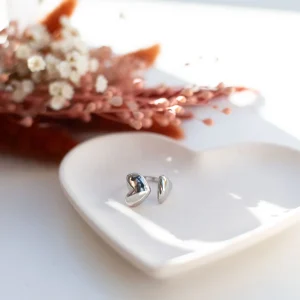 Bague Cœur en Acier Argenté ajustable – Bijou Symbolique & Intemporel