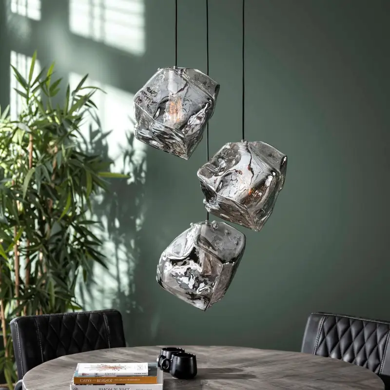 Suspension Luminaire Salon Verre soufflé – Image 3